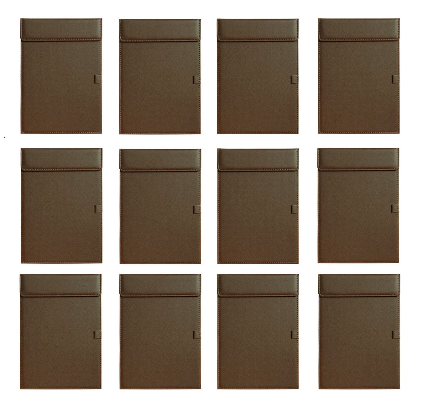 NJ Ultra Smooth Business Meeting Conference Magnetic Writing Pad, A4 File Paper with Pen Holder Loop (Brown)