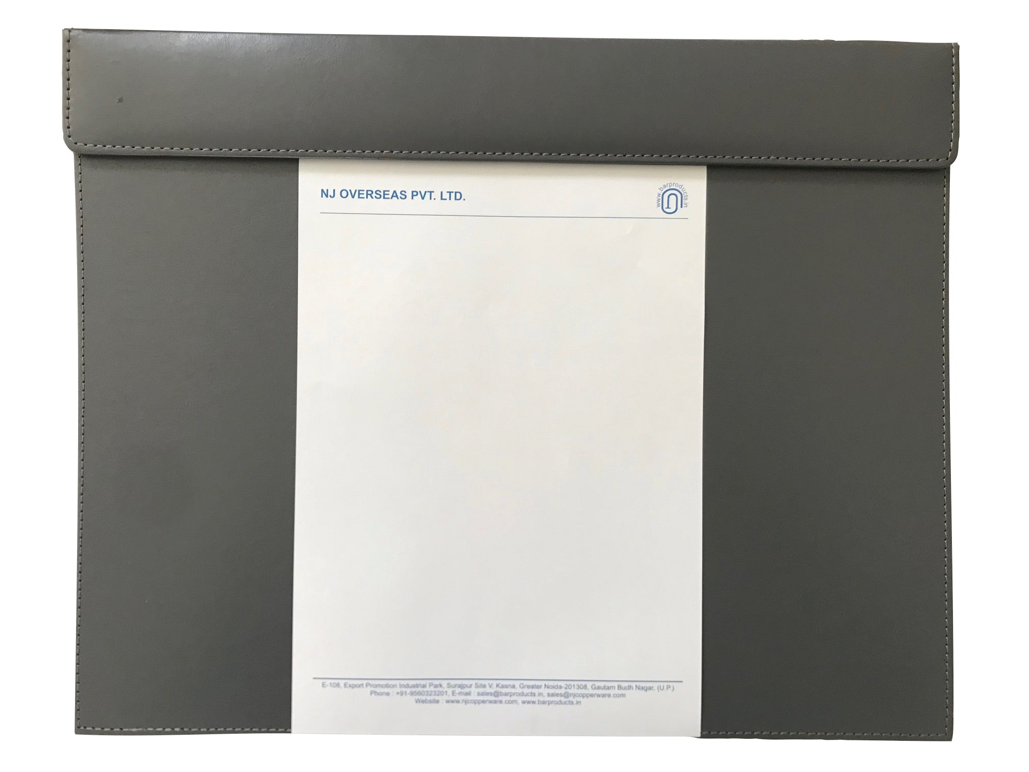 NJ Large Rectangle A3 Desk Writing Pad & Drawing Board Writing Pad Tablet with Magnetic Paper Clip for Hotel Front Desk, Planner, Reception Desk, Blotter: 18x14": GREY
