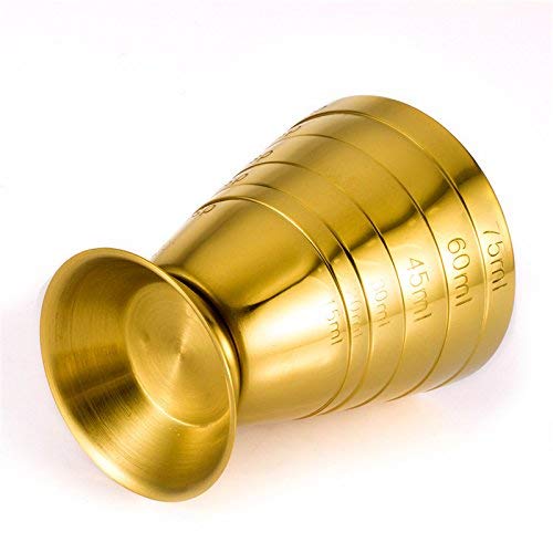 Multilevel Peg Measurer Jigger 75 ml - Premium Golden