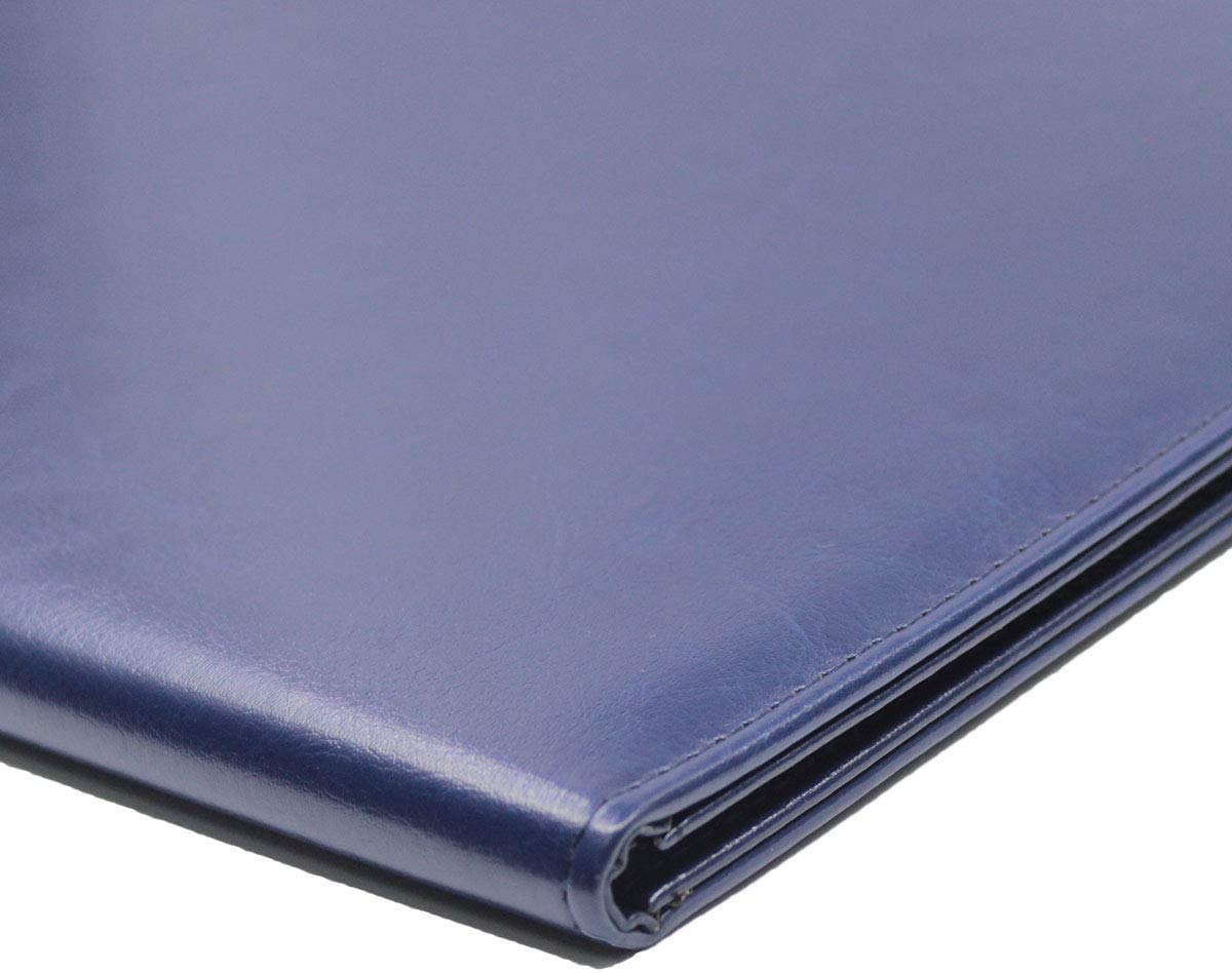 NJ Leather Certificate Holder, Degree Folder, Diploma Cover, Document Folder Holds A4 Paper : BLUE