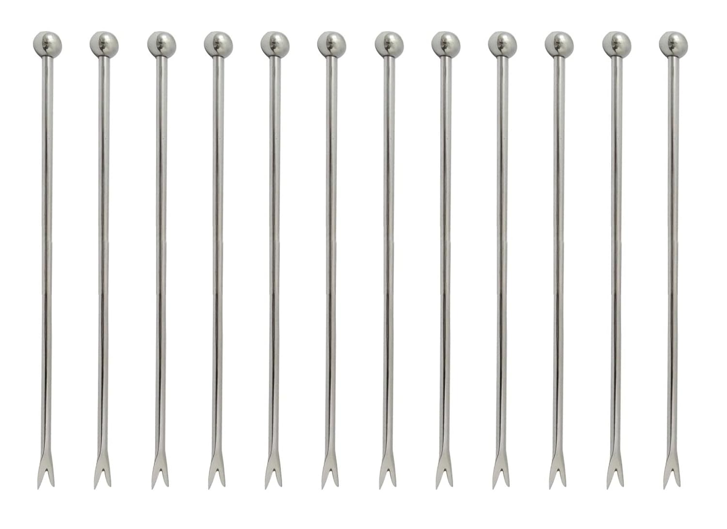 NJ Cocktail Picks 304 Stainless Steel Martini Olive Skewers Reusable Sticks Starter Toothpicks Fruit Stick, Perfect for Party Home Bar (Copy)