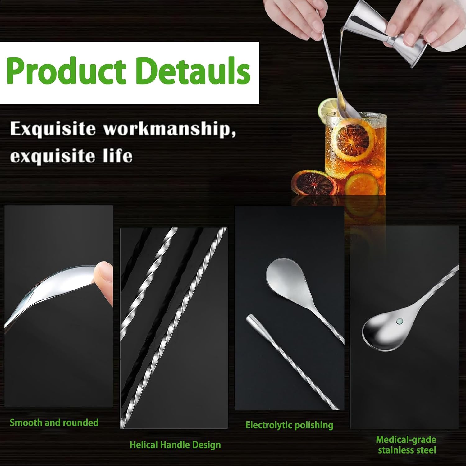 NJ Teardrop Bar Spoon, Stirrer : 12"