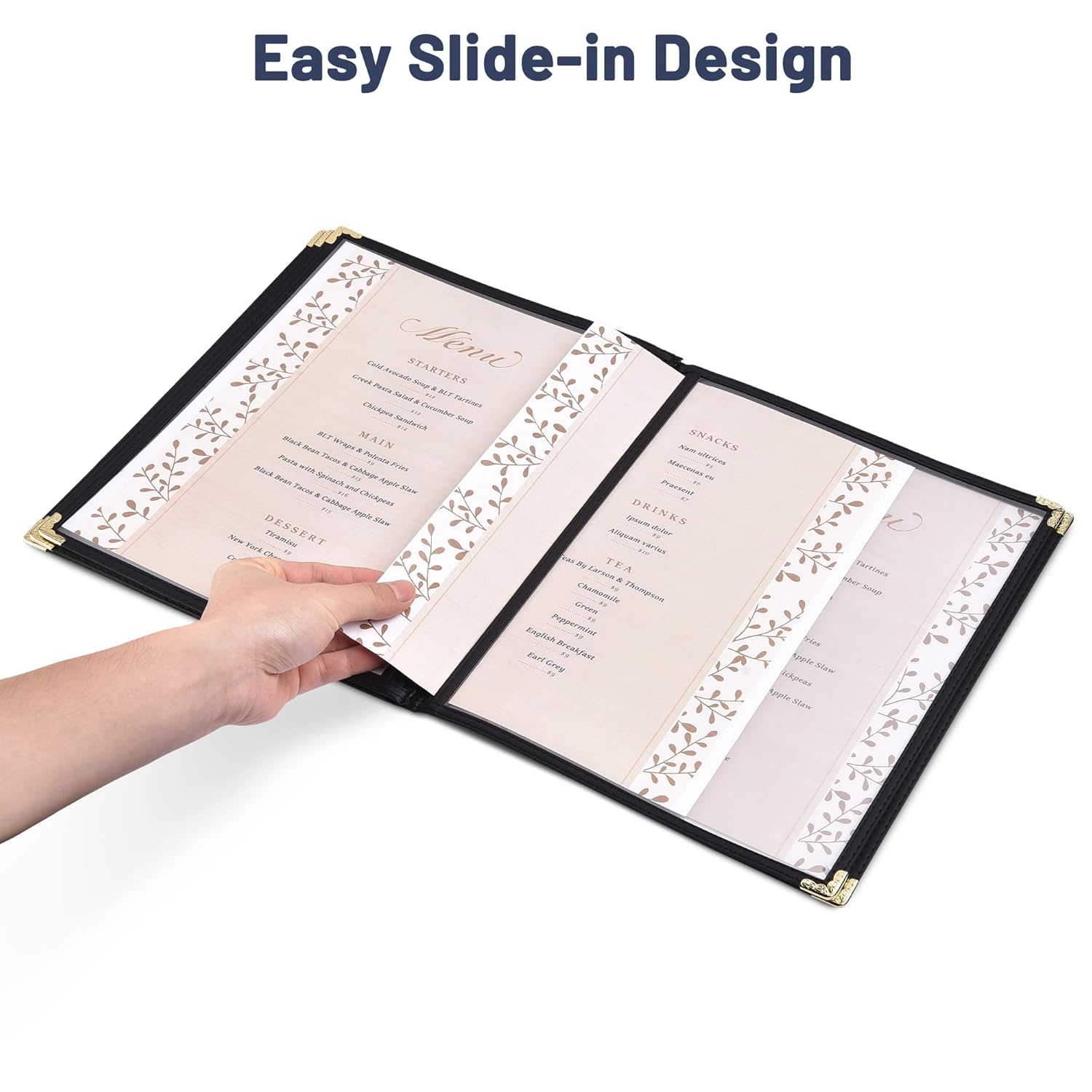 NJ Clear Transparent PVC Menu Cover : 10 View