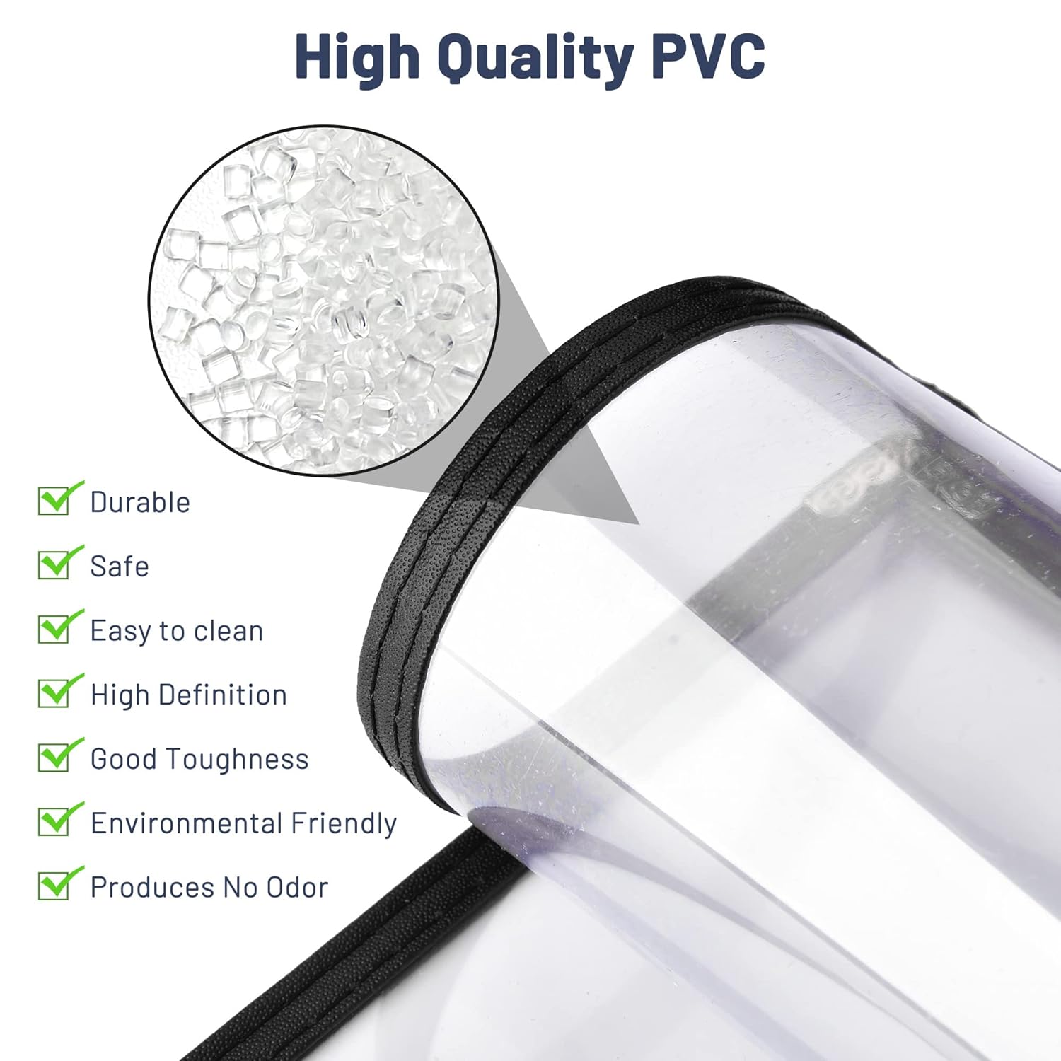 NJ Clear Transparent PVC Menu Cover : 4 View