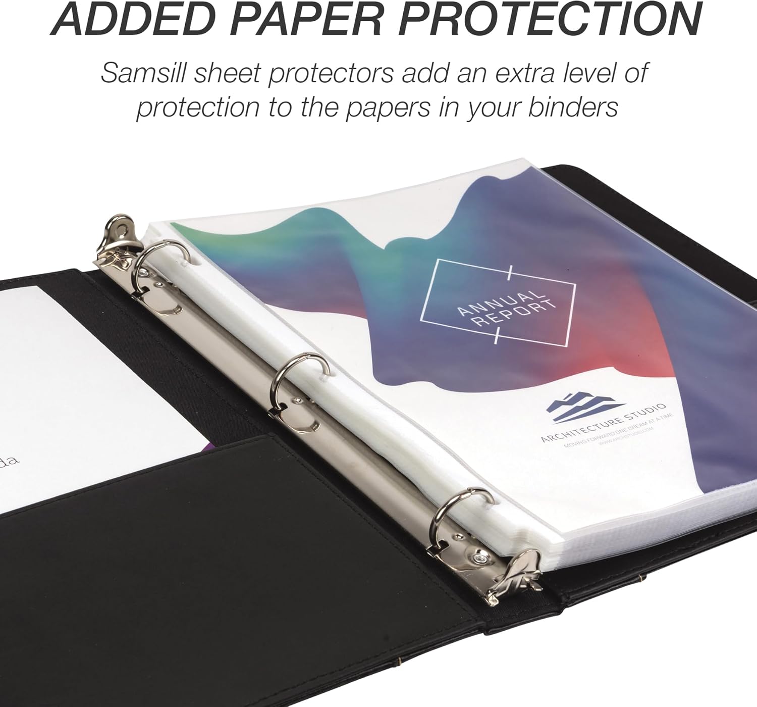 NJ Room directory folder with 2 Pockets , Conference folder, Presentation Folders, Documents Folder, Leather Folder for Hotels: BLACK