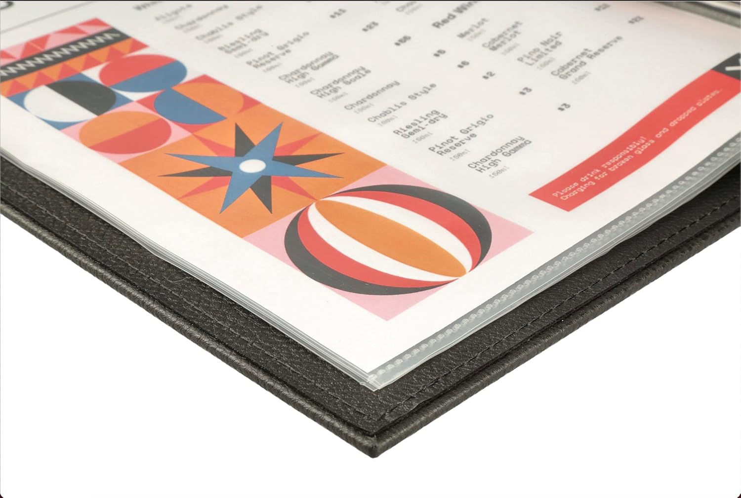 NJ Restaurant Menu Covers Holders screw fitting 9x12" Inches