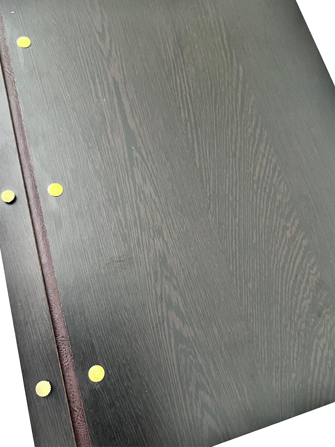 NJ Wooden Menu Folder, Wood Menu Cover: Dark Brown