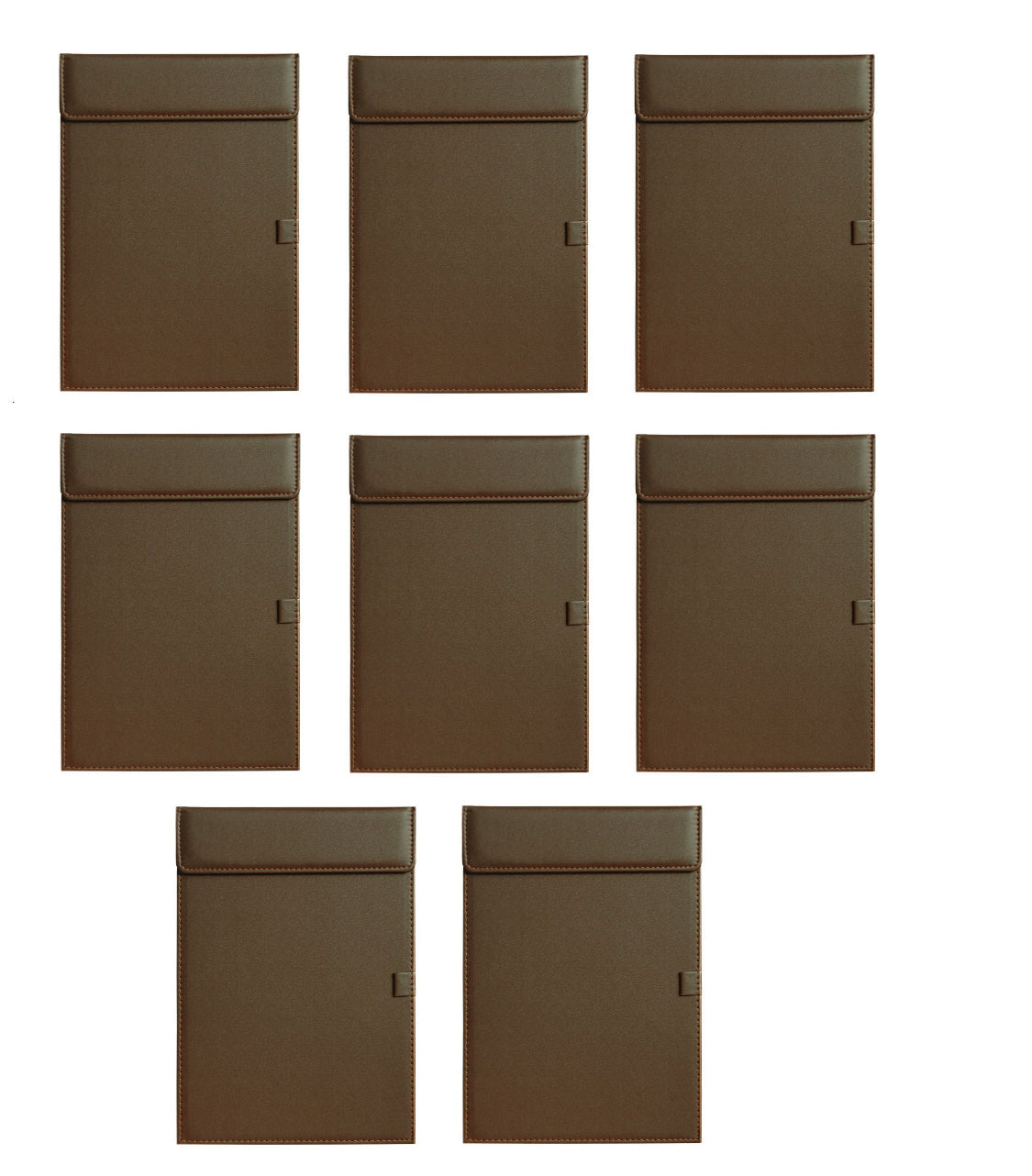 NJ Ultra Smooth Business Meeting Conference Magnetic Writing Pad, A4 File Paper with Pen Holder Loop (Brown)