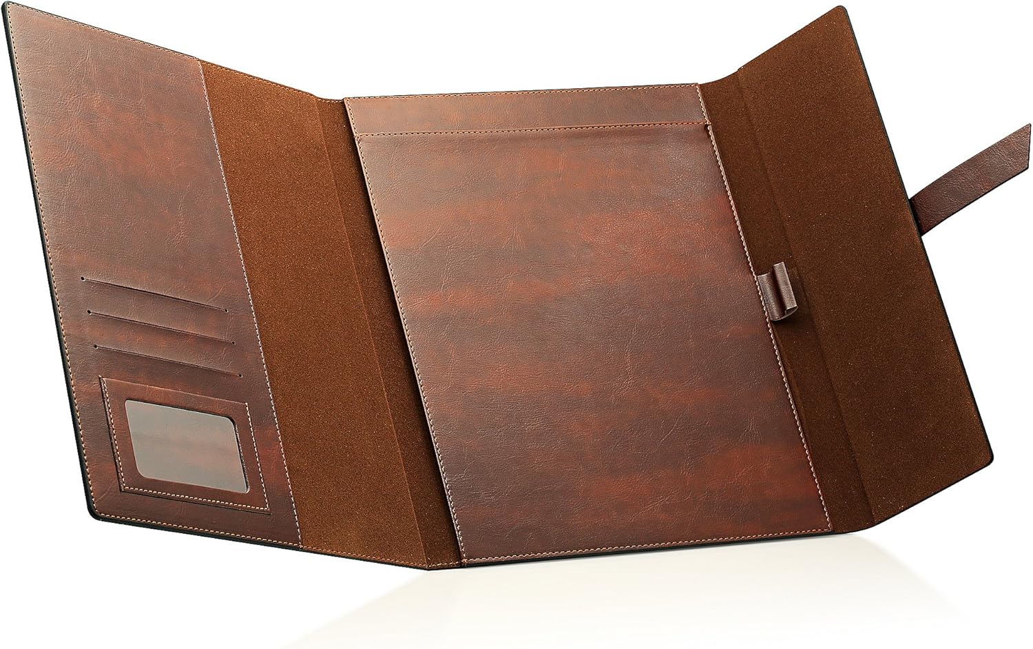NJ Note Pad Portfolio Folder, Conference Document Holder for A4 Note Pads: BROWN