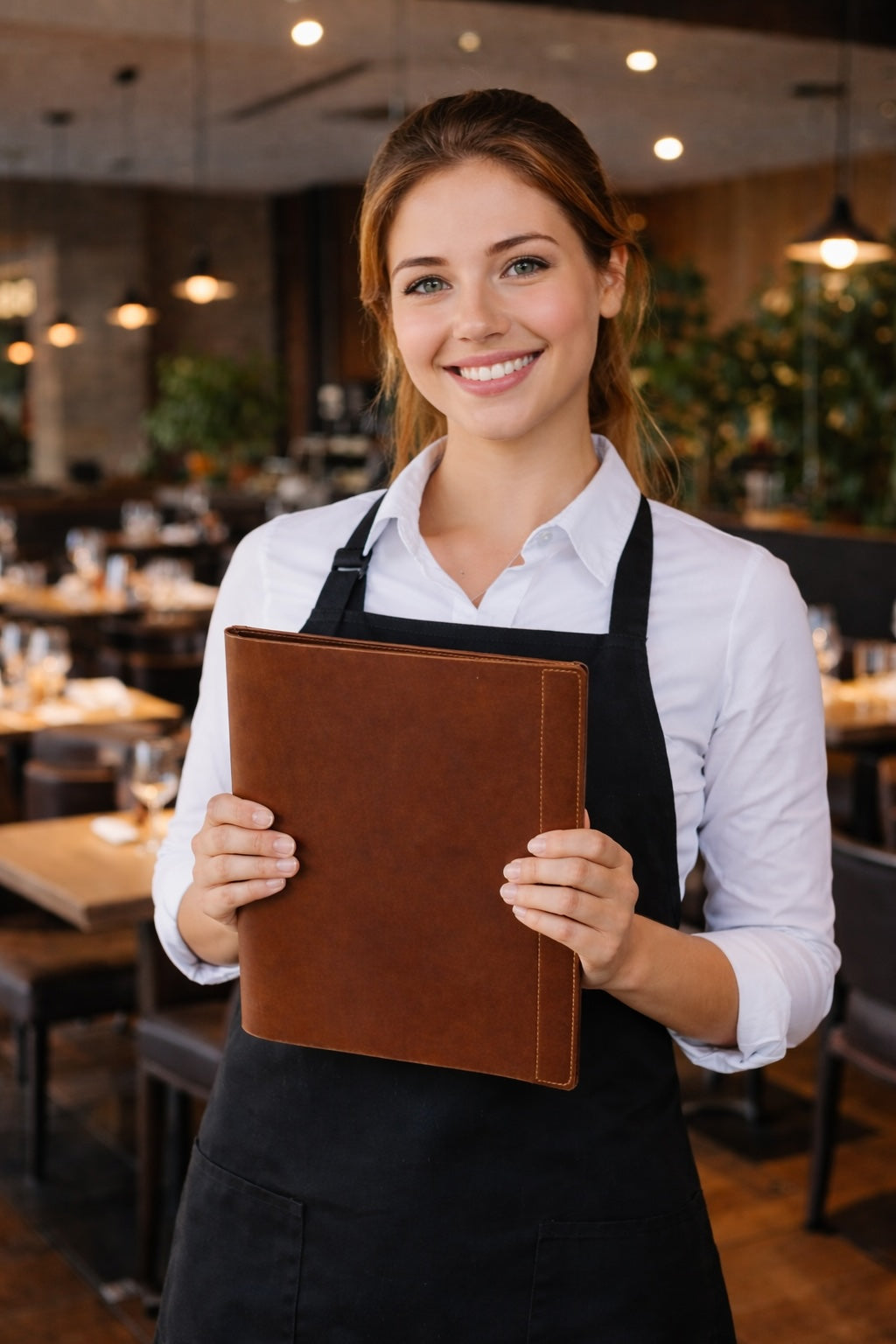 NJ Premium Restaurant Leather Menu Cover Holder 9x12" Inches with Binder