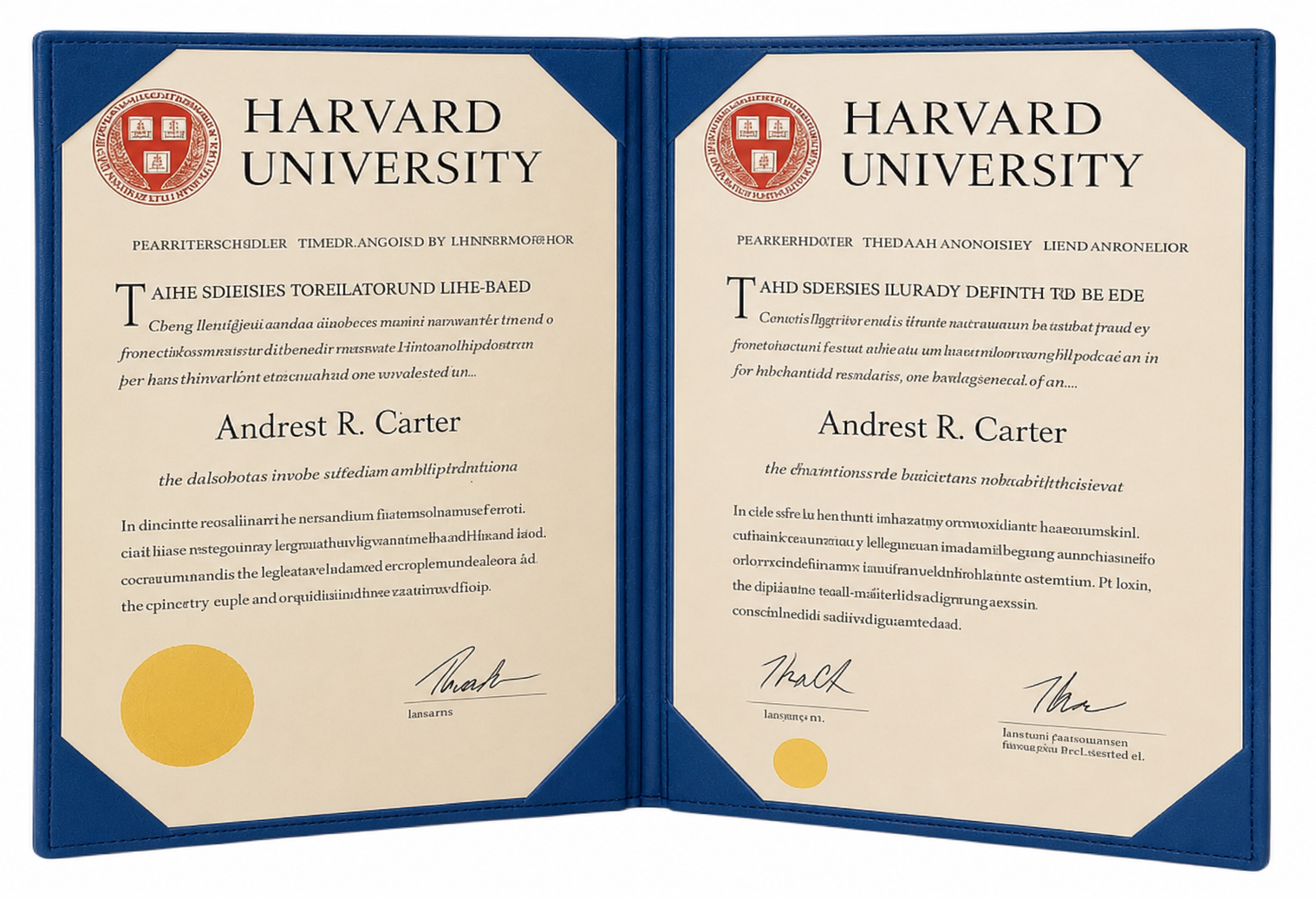 NJ Leather Certificate Holder, Degree Folder, Diploma Cover, Document Folder Holds A4 Paper : BLUE