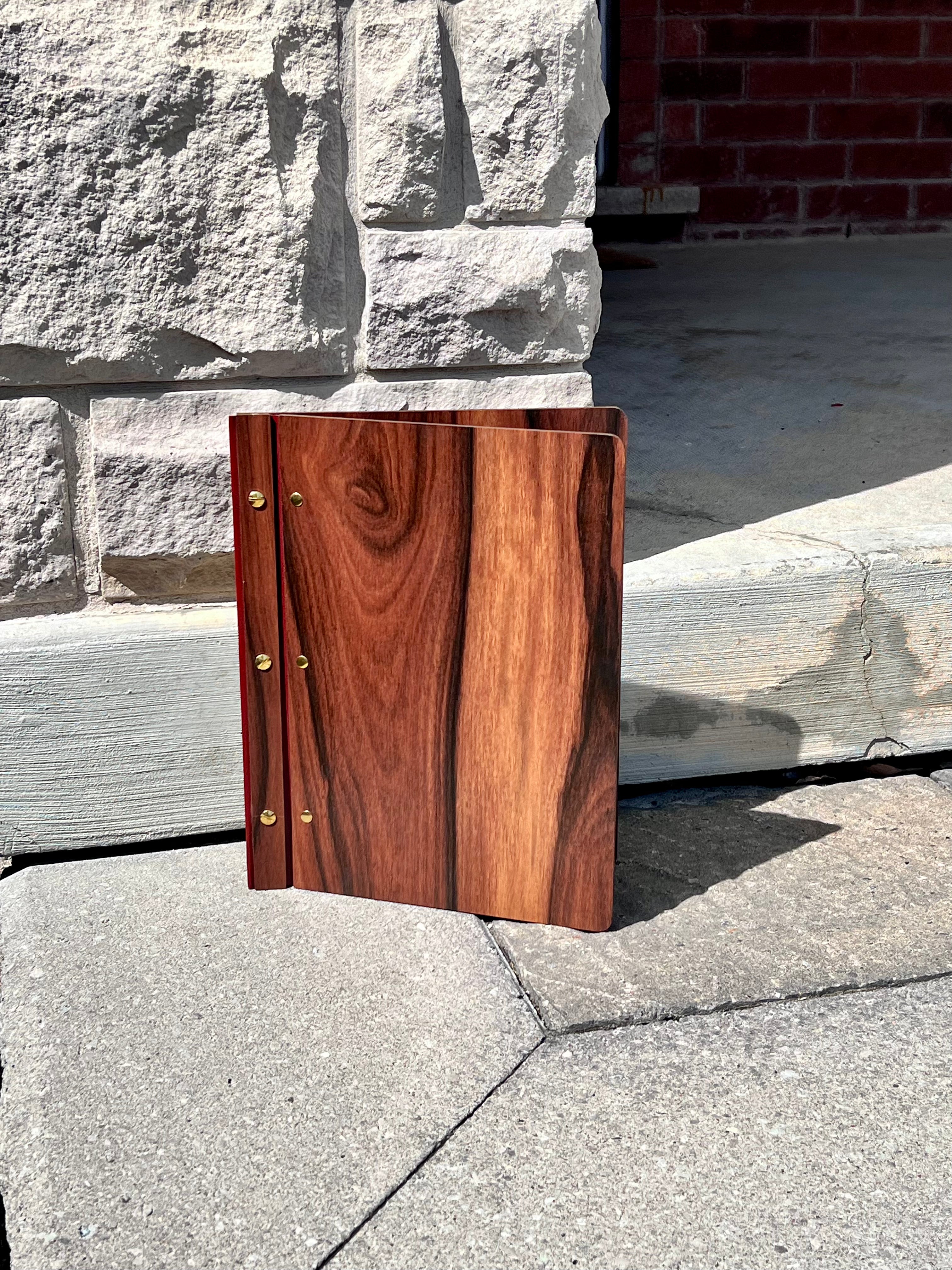 NJ Premium Wooden Menu Cover Natural Look: VERGO