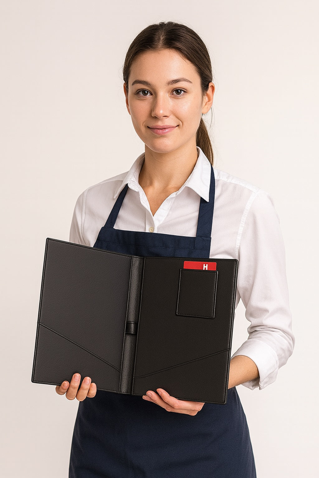 NJ Bill folder/Check Presenter with Credit Card Slot Receipt