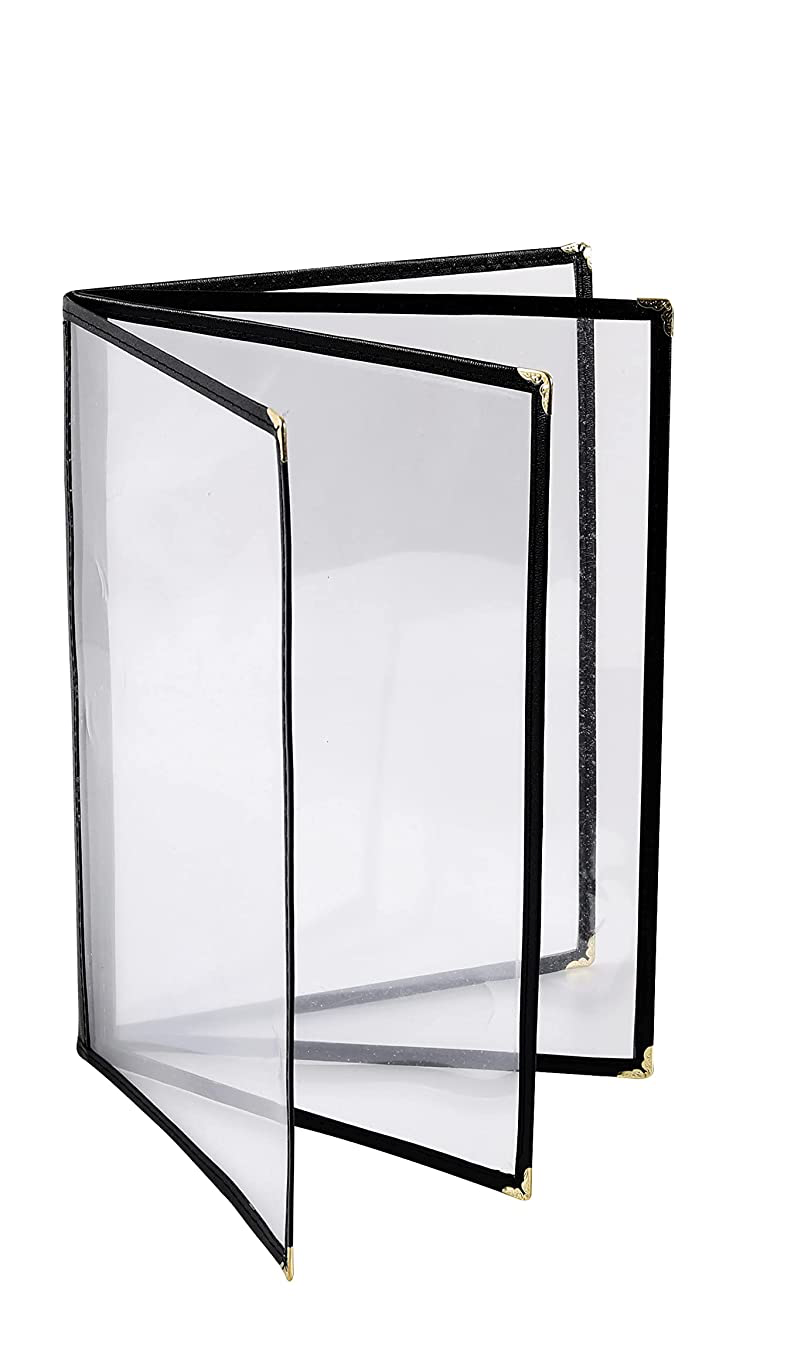 NJ Clear Transparent PVC Menu Cover : 8 View