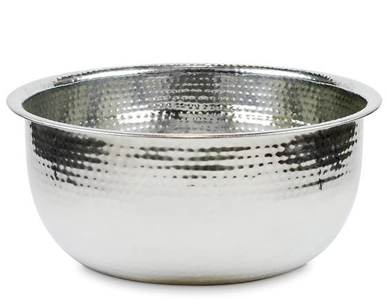 NJ Hammered Stainless Steel Pedicure Bowl for SPA Wellness
