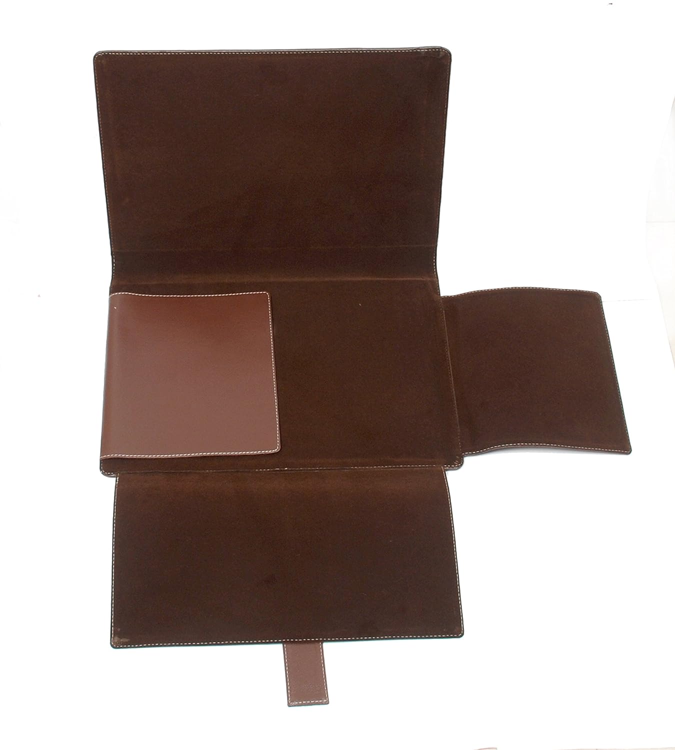 NJ Dak Leather Binder, RFID Protected PU Leather Folder with Velcro Closure (15 x 11 inch)