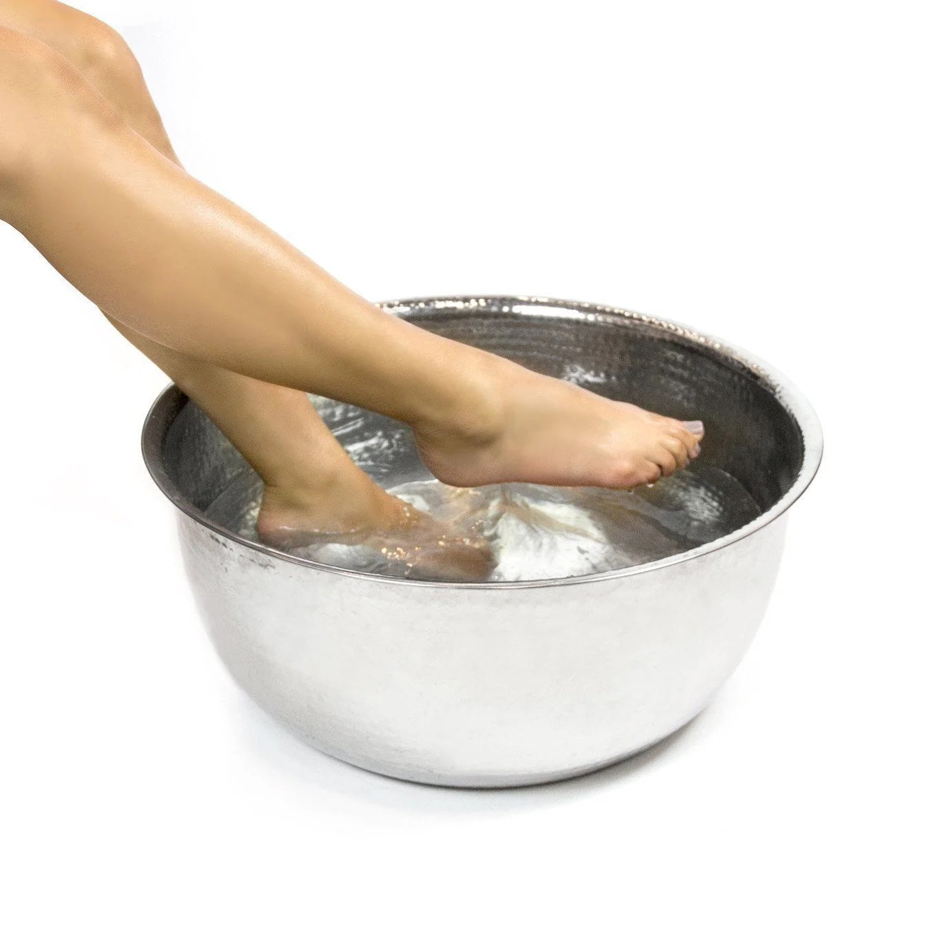 NJ Hammered Stainless Steel Pedicure Bowl for SPA Wellness