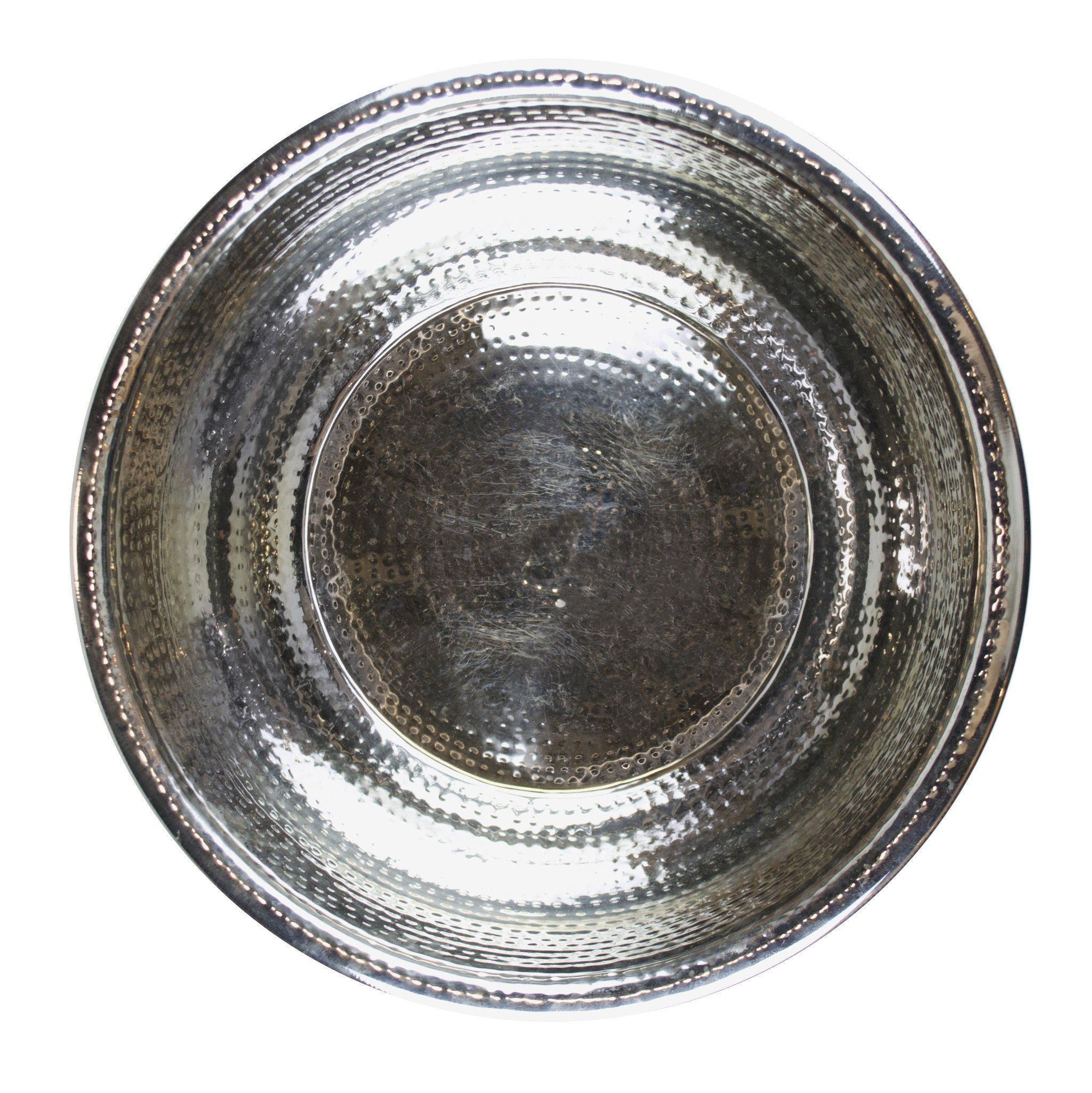 NJ Hammered Stainless Steel Pedicure Bowl for SPA Wellness