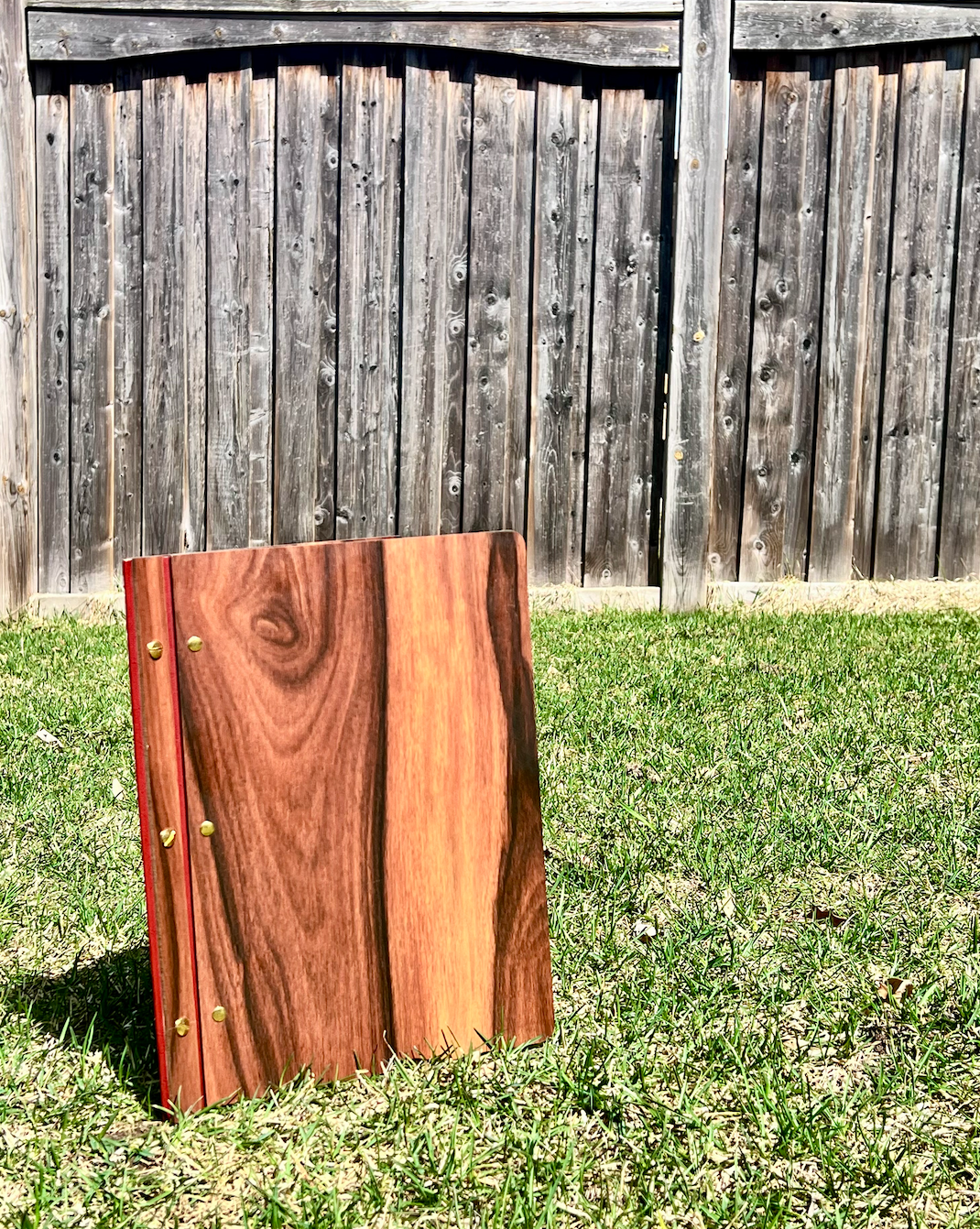 NJ Premium Wooden Menu Cover Natural Look