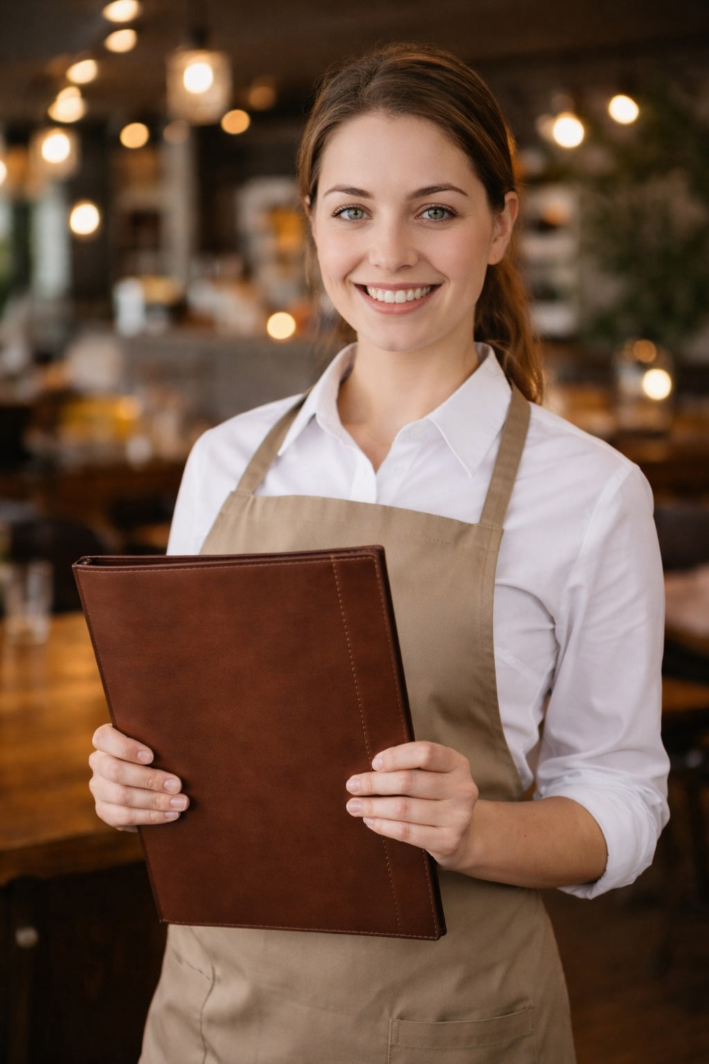 NJ Premium Restaurant Leather Menu Cover Holder 9x12" Inches with Binder