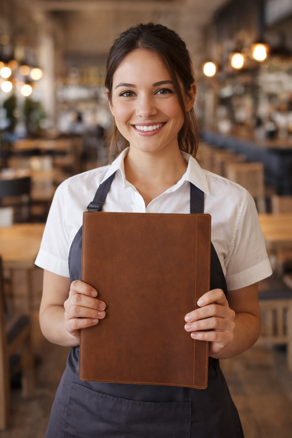 NJ Premium Restaurant Leather Menu Cover Holder 9x12" Inches with Binder