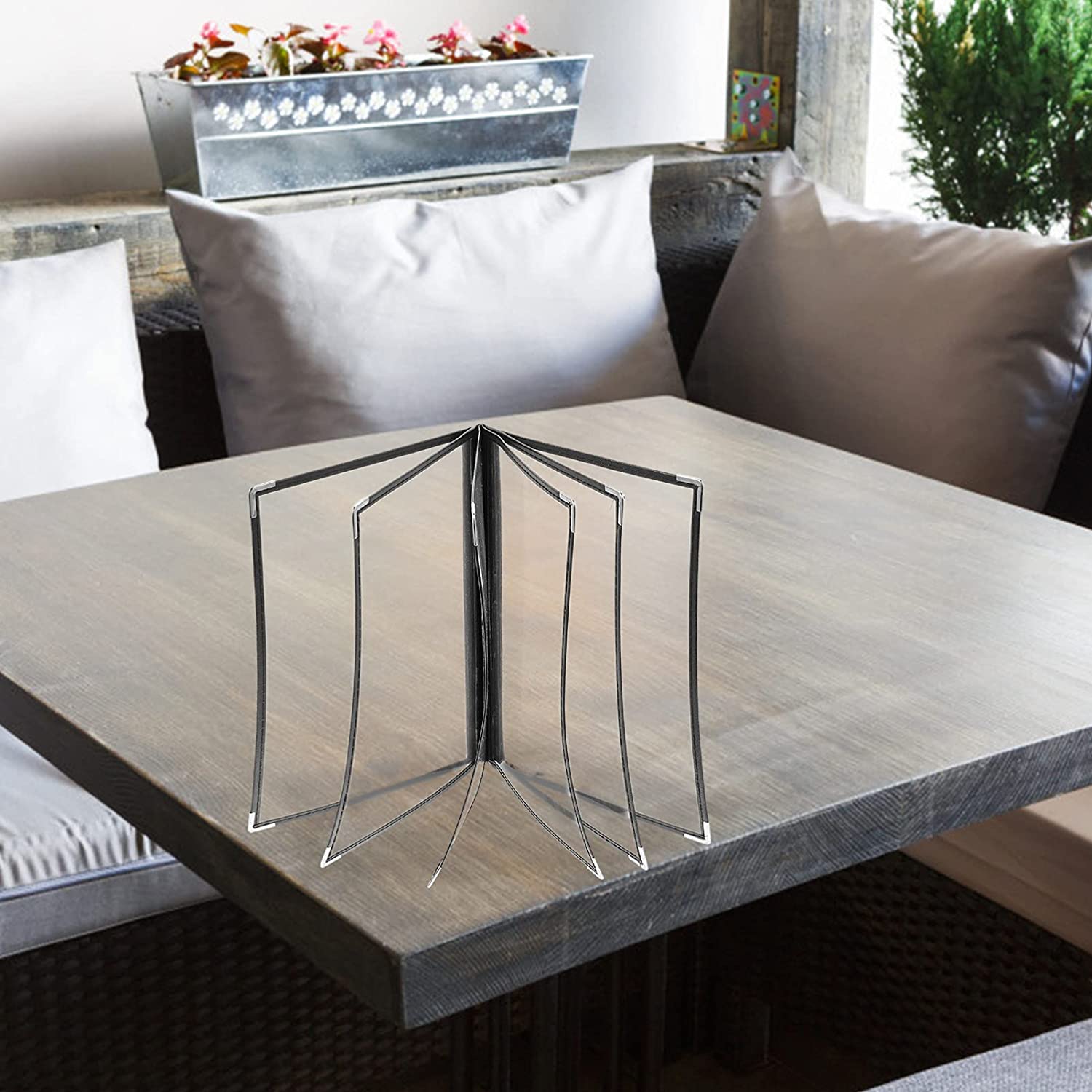 NJ Clear Transparent PVC Menu Cover : 12 View