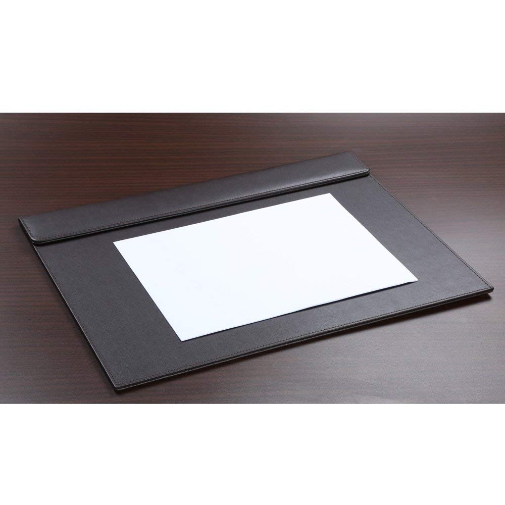NJ Large Rectangle Desk Writing Pad & Drawing Board Writing Pad Tablet with Magnetic Paper Clip for Hotel Front Desk, Planner, Reception Desk, Blotter: 22x14" : Black