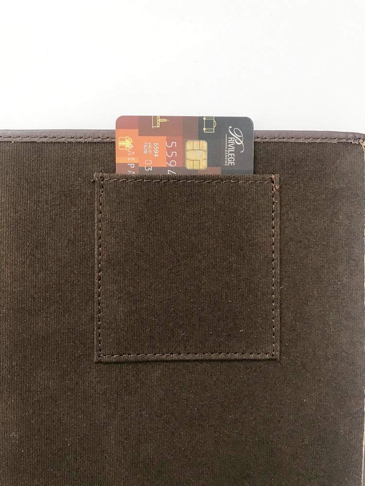 NJ Bill folder for hotel and Restaurant, Check Presenter, Bill folder with Credit Card Slot Receipt Pocket for Hotel and Restaurant (Brown): 01 Pc.