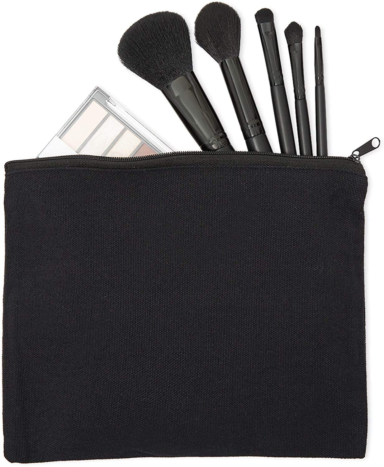 NJ Cosmetic Bag Multipurpose Makeup Bag with Zipper Canvas Bag, Travel Toiletry Pouch DIY Bag, Jewelry Bag, Travel Bag, Cosmetic Bag (5.5x5.5 Inches): 08 Pcs