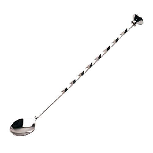 NJ Premium Bar Stirrer Spoon Twisted with Muddler top,Wooden Mojito Muddler, Durable Cocktail Muddler 10 Inches,Long Spoon, Cocktail Mixing Spoon, Long Handle Stirring Spoon, Bar Spoon 11" Length