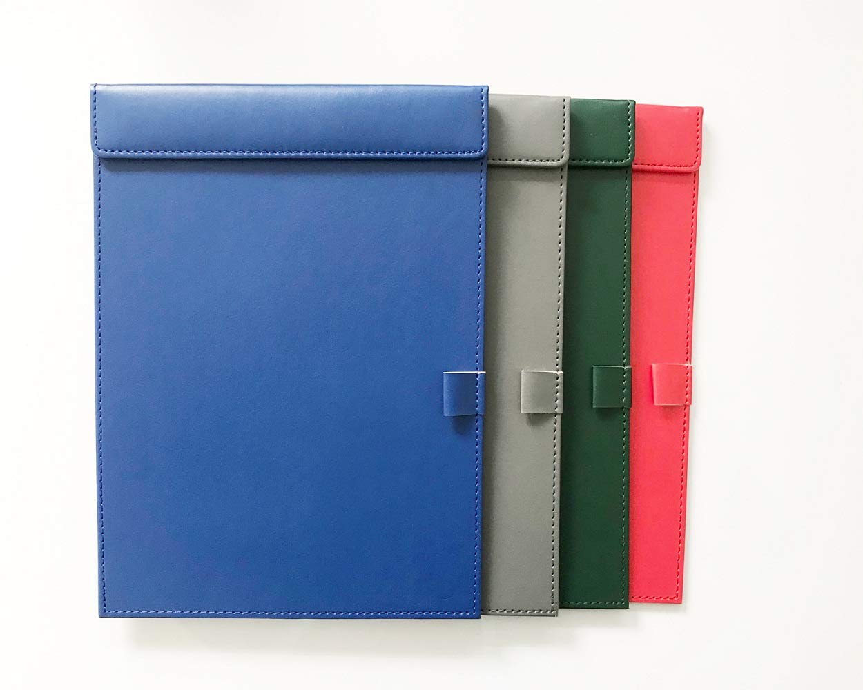 NJ Silk Smooth PU Leather Writing Clipboard, Business Meeting Magnetic Pad with Pen Holder: 4 Pcs Set
