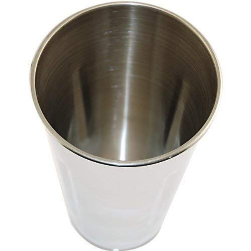 NJ Stainless Steel 600 ml Malt Cup, Milkshake Cup, Blender Cup, Cocktail Mixing Cup, Stainless Steel, Commercial Grade