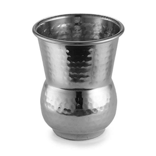 NJ Moroccan Stainless Steel Hammered Tumblers 400 ml,Napa Style Tumbler,Mughlai Glass Hammered for Cocktail and Beverages Soft Drinks Handcrafted: 10 Pcs
