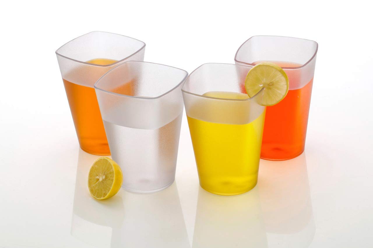 NJ Liner Unbreakable Drinking Glasses 270 ml, 100% Polycarbonate Tumbler for Water Juice Beer and Cocktail, BPA-Free, Shatterproof Drinking Glassware: 4 Pcs Set
