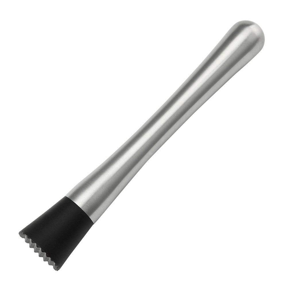 NJ Stainless Steel Cocktail Muddler, Bar Muddle with Strong Formation, Bar Accessories, Bartender Tools: 01 Pc.