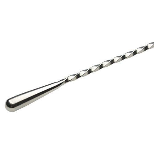 NJ Teardrop Bar Spoon, Extra Long Bar Stirrer 45 cm, Long Mixing Spoon, Stainless Steel Professional Bar Tool Japanese Style Teardrop End Design - 1 Pc.