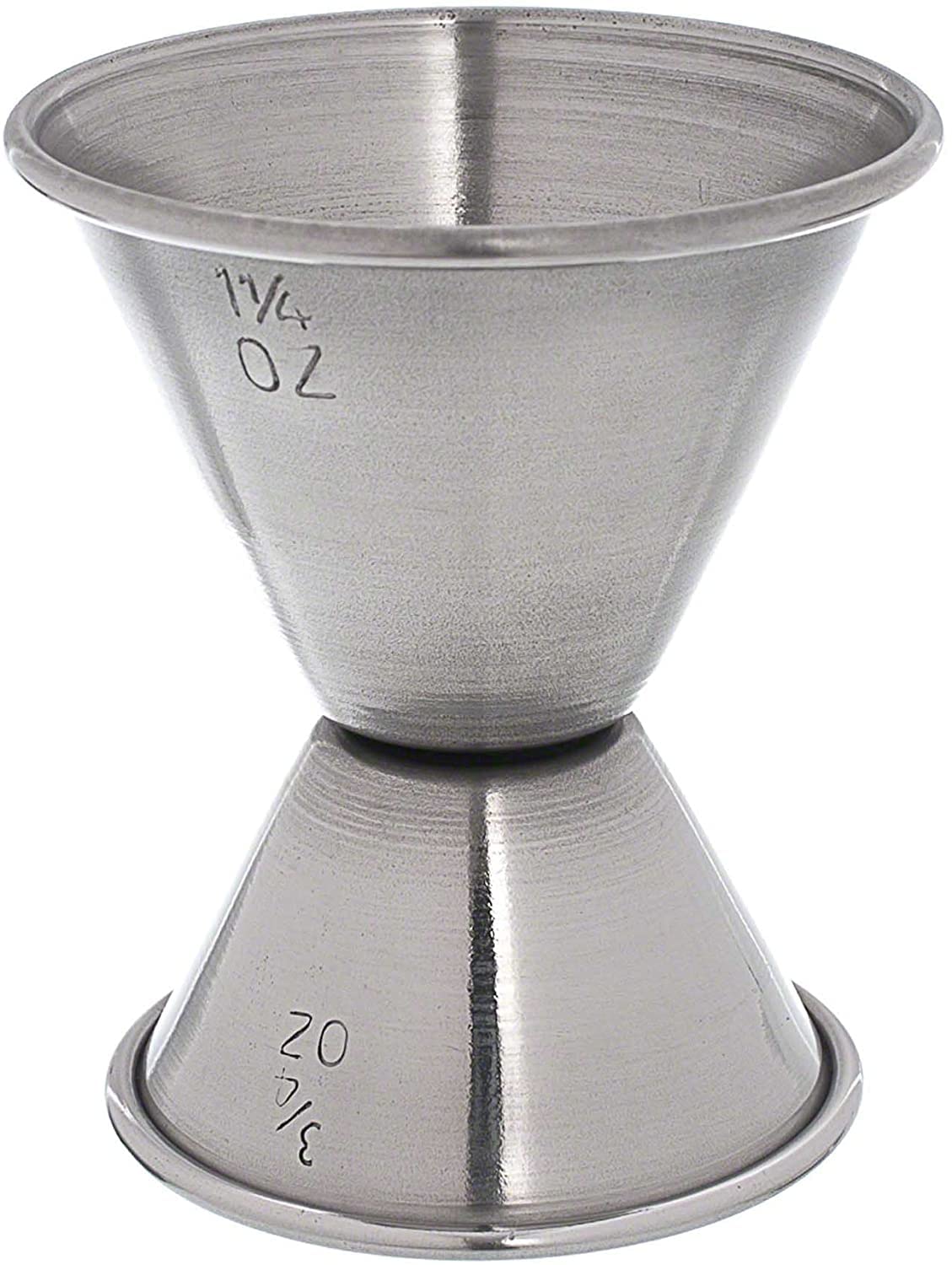 NJ Conical Jiggers Peg Measurer Shot Measuring Tool for Bar Good for Cocktail Drinks Stainless Steel 22-35 ml: 1 Pc.