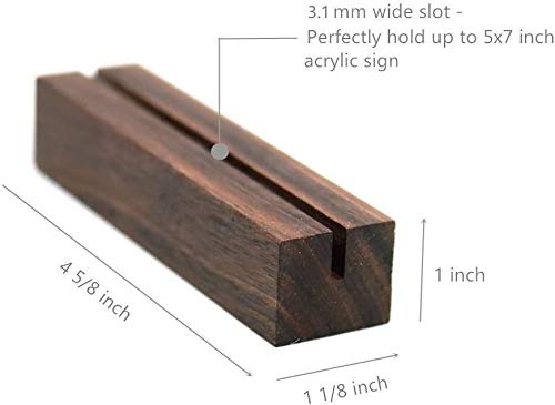 NJ Natural Wood Card Holders Wood Place Card Holders, Premium Table Number Holders, Table Place Cards, Wood Photo Holders, Wedding Party Table Name, Photo holder, Surprise Card Holder: 12 Pcs