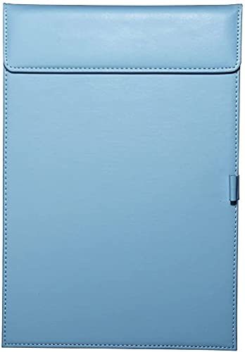 NJ Ultra Smooth PU Leather Clipboard, Business Meeting Magnetic Writing Pad with Pen Holder (Firozi Color): 01 Pc.