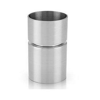 NJ Premium Stylish Straight Stainless Steel Double Sided Tube Peg Measure 30 and 60 ml, Thimble Measure, Jigger, Bar Tool Accessory, Cocktail Drink Measuring Bar Tool Jigger