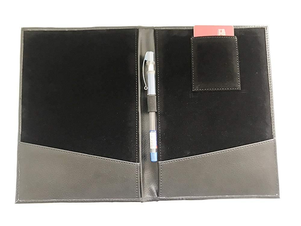NJ Restaurant Bill folders, Guest Check Presenter folder, Bill Folders for hotels with Credit Card and Receipt Pocket Black Leather Colour : Set of 2 pieces