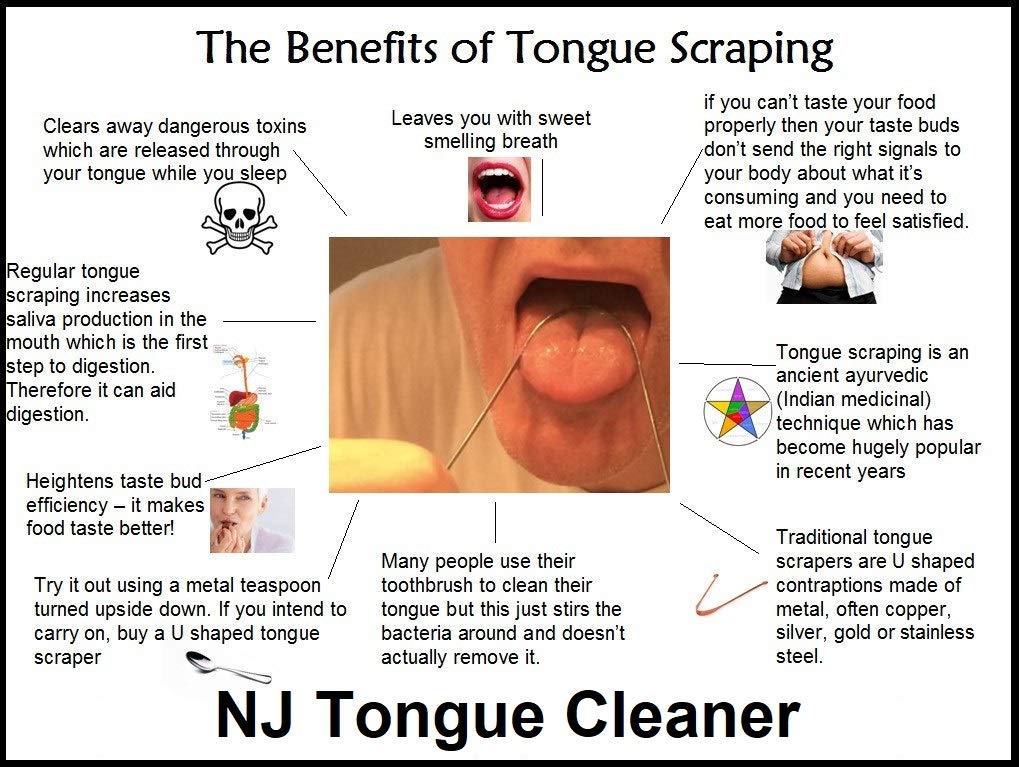 NJ Tongue Cleaner, Medical Grade Stainless Steel, Stainless Steel Tongue Cleaner for Both Adult and Kids, Professional Eliminate Bad Breath, Help Your Oral Hygiene: 4 Pcs Set