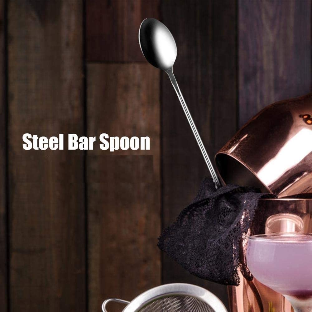 NJ Long Bar Spoon Stirrer, Extra Long Handle Stirring Spoon, Limited Edition Bar Spoon with Smooth Long Handle : 40 cm