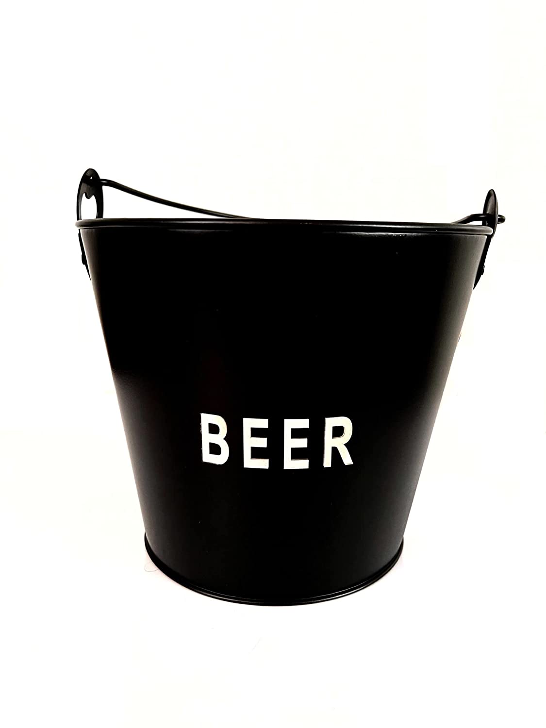 NJ Black Beer Bucket, Beer Tub Bucket Built-in Bottle Opener, Party Bucket, Ice Bucket, Wine Bucket, Beer Bucket for Party, Beer Bucket Large, Beer Bucket for Home, Bar Bucket: 1 Pc.